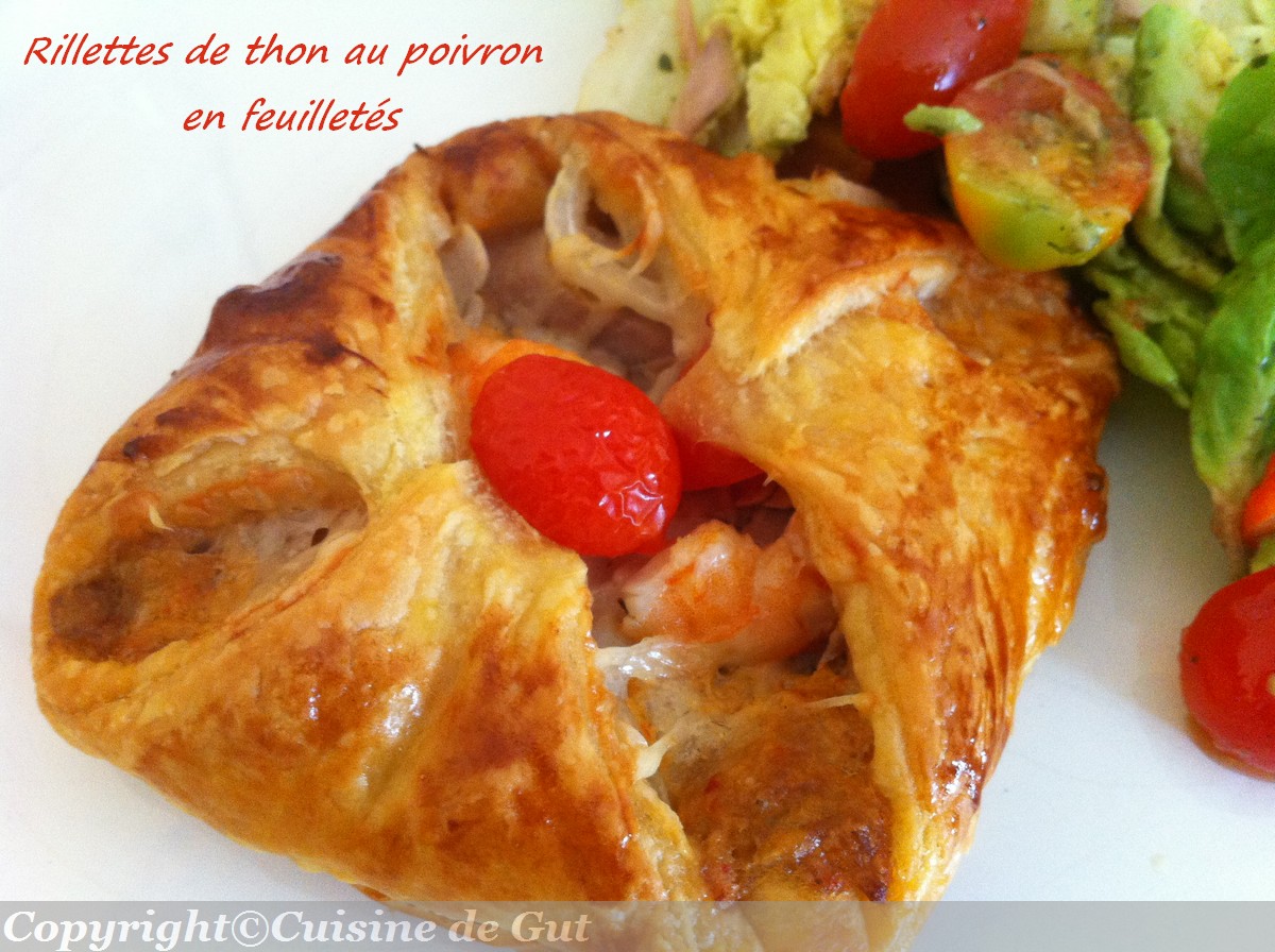 Rillettes de thon aux poivrons en feuilletés