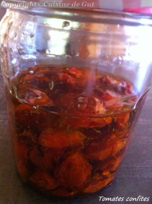 Tomates confites Cuites
