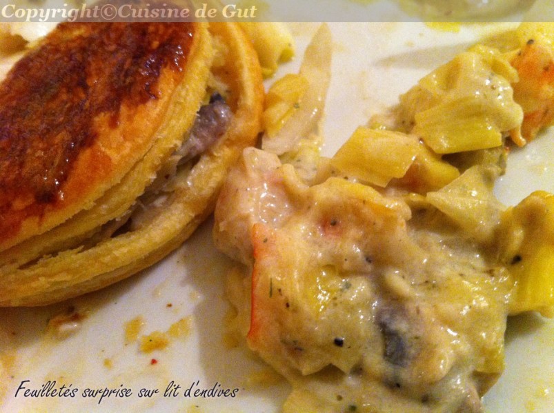 Feuilleté surprise sur lit d'endive