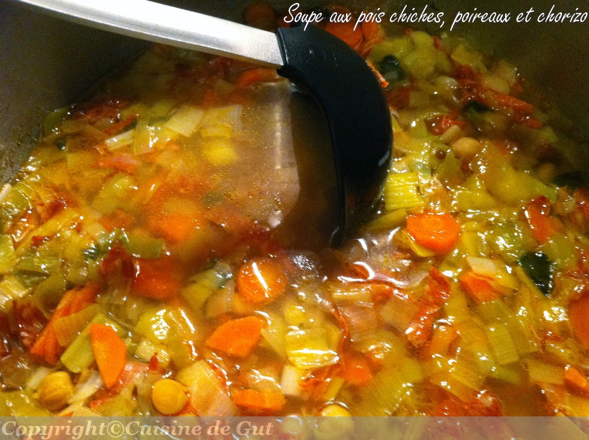 Soupe aux pois chiches, poireaux et chorizo – CUISINE DE GUT