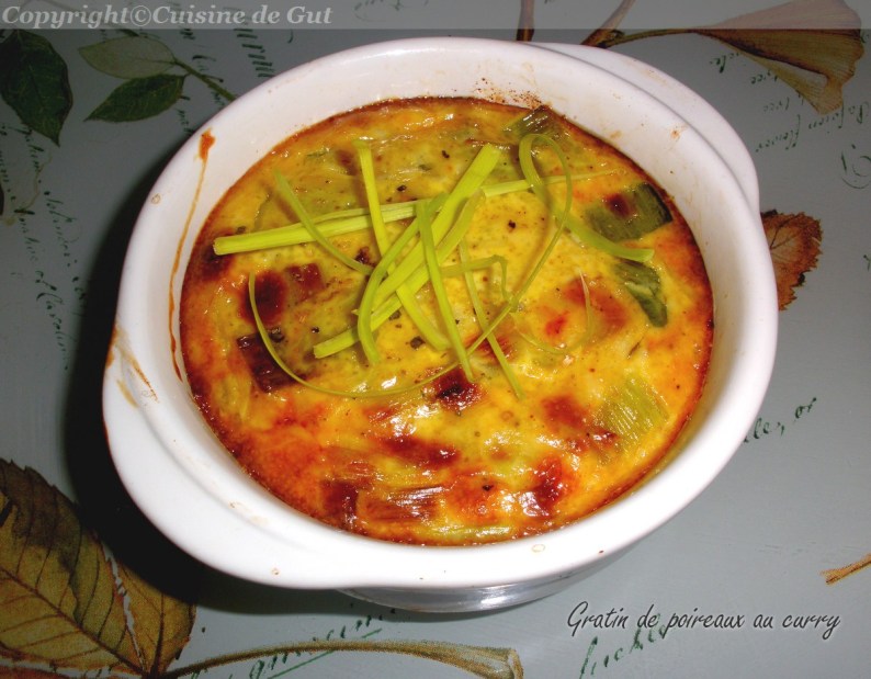 Gratin de poireaux au curry