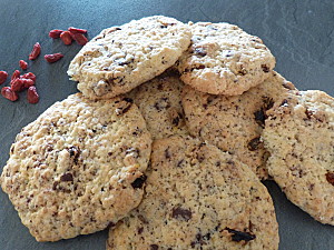 Cookies chocolat baies de goji Gridelle