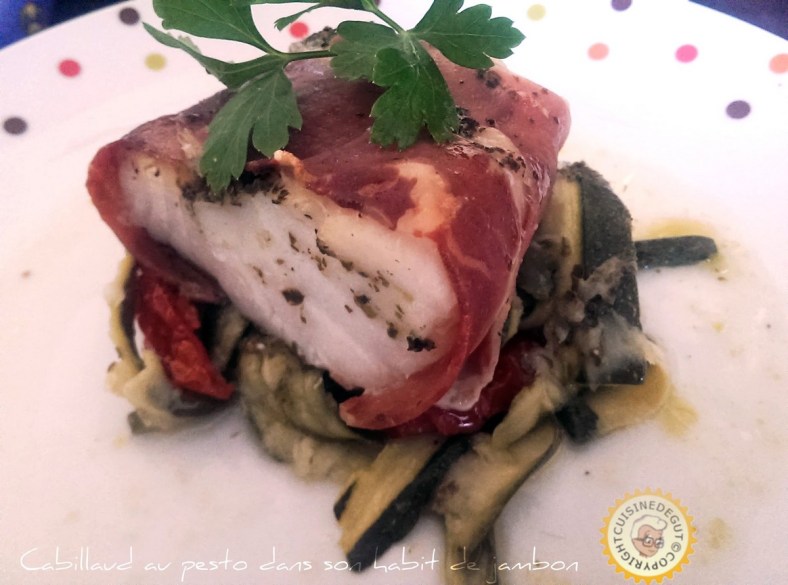 Cabillaud au pesto dans son habit de jambon1 (2)