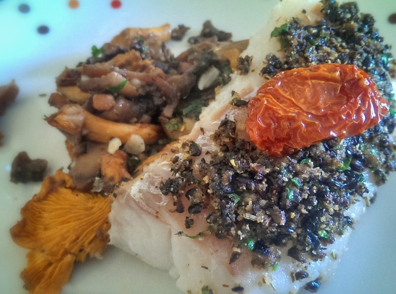 Cabillaud en croute d'olive et anchois2