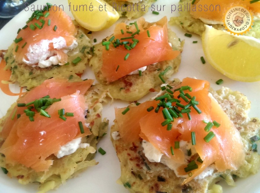 Saumon fumé et paillassonon citron