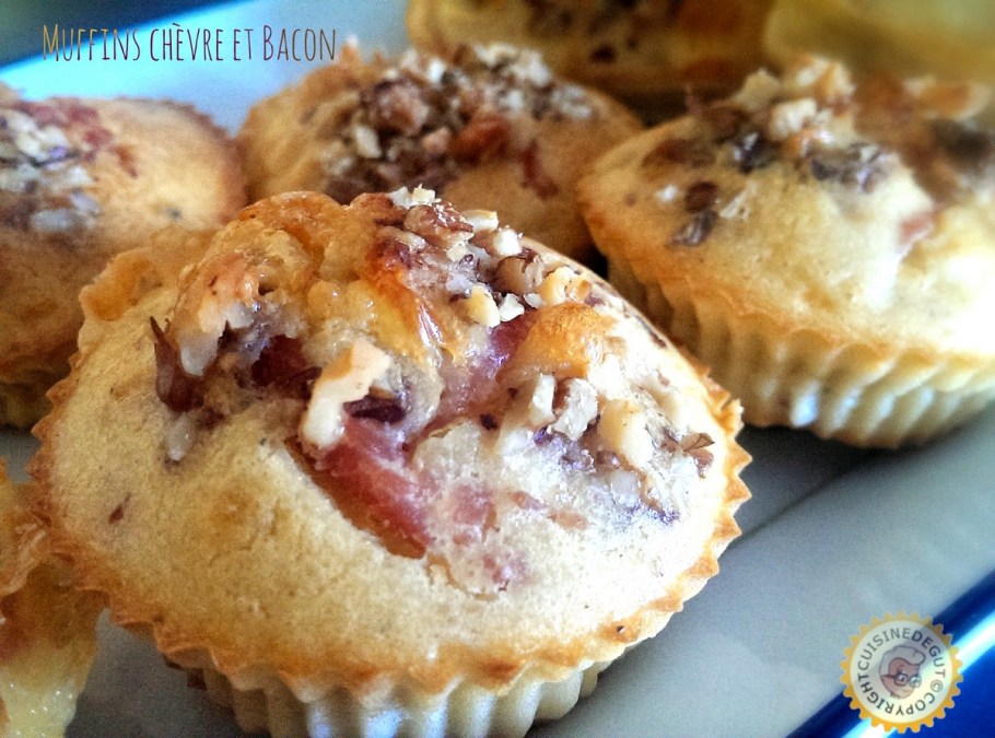 Muffins chèvre et bacon ronds