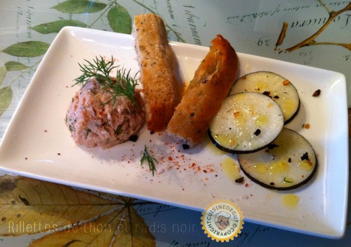 Rillettes de thon et radis noir