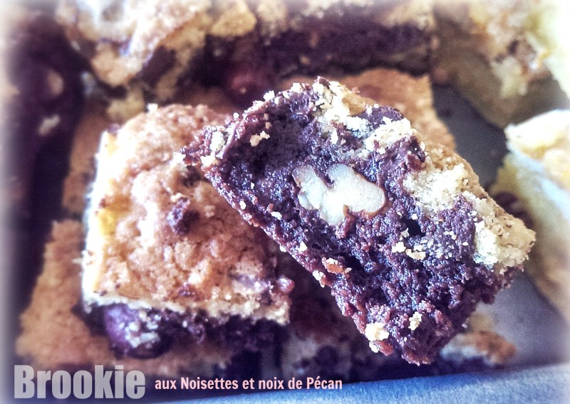 Brookie aux noisettes et noix de Pécan