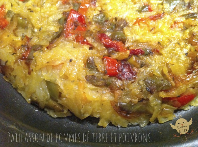 Paillasson de PDT et poivrons