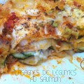 Lasagnes de légumes au saumon part&nbsp;coupée
