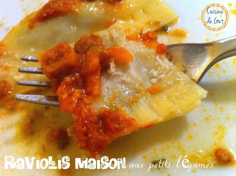 Raviolis maison fourchette
