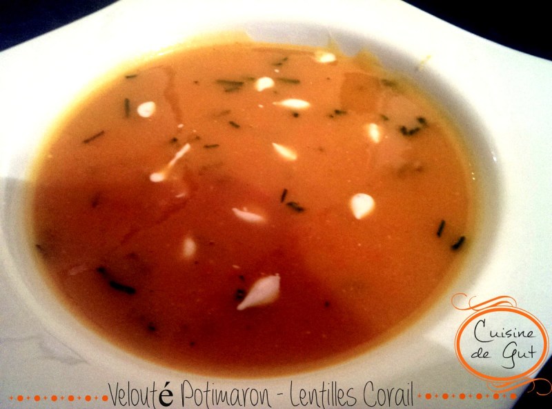 Velouté potimarron lentilles corail