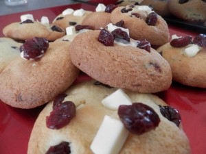 Cookies chocolat blanc cranberries Sophie