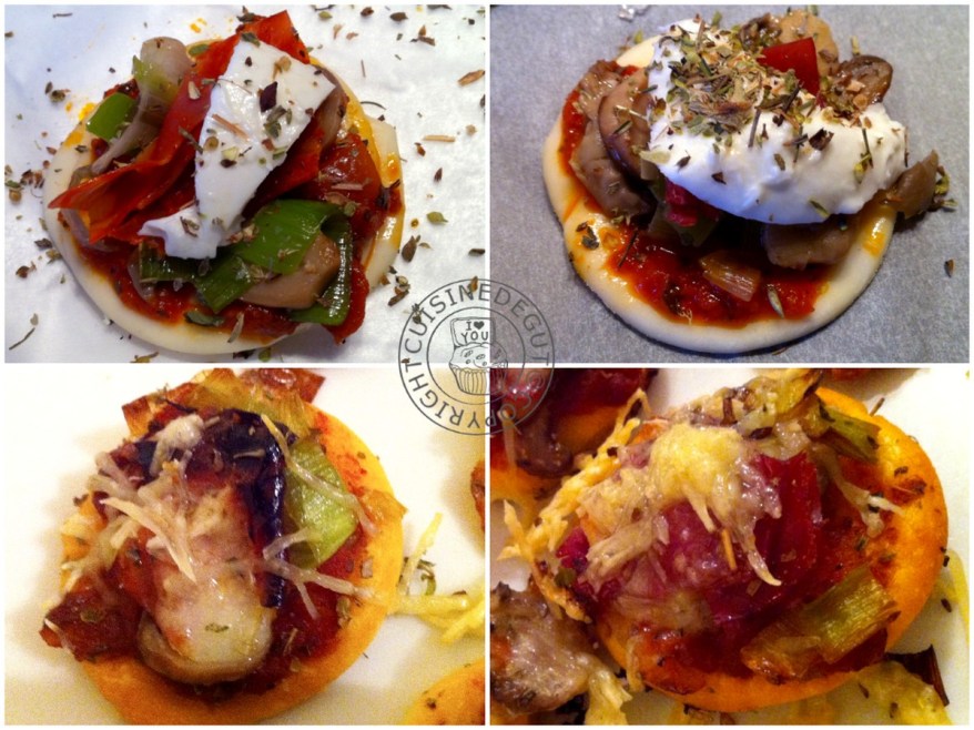 Mini pizza en carré