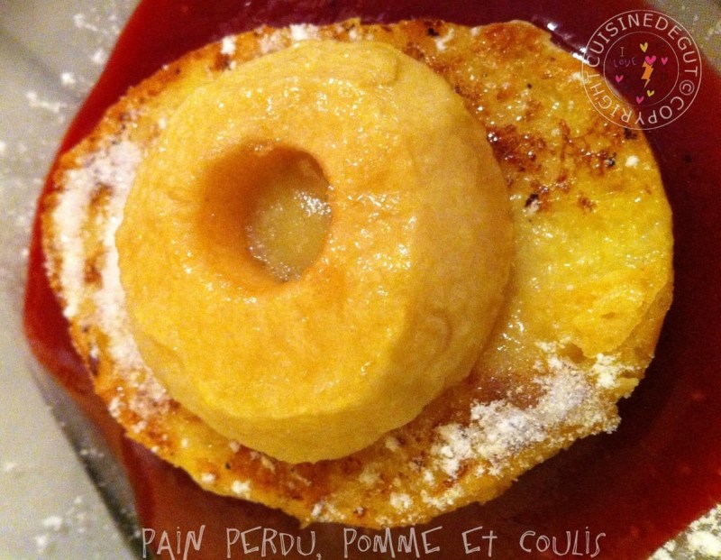 Pain perdu pomme et coulis 1