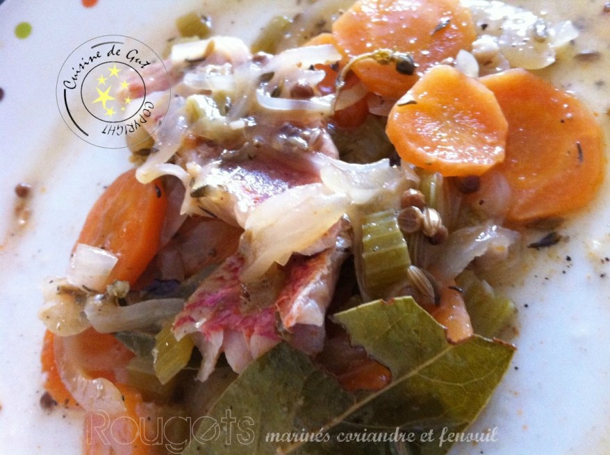 Rougets marinés Assiette Horizontal