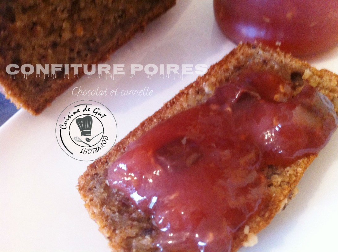 Confiture Poires pomme chocolat cannelle