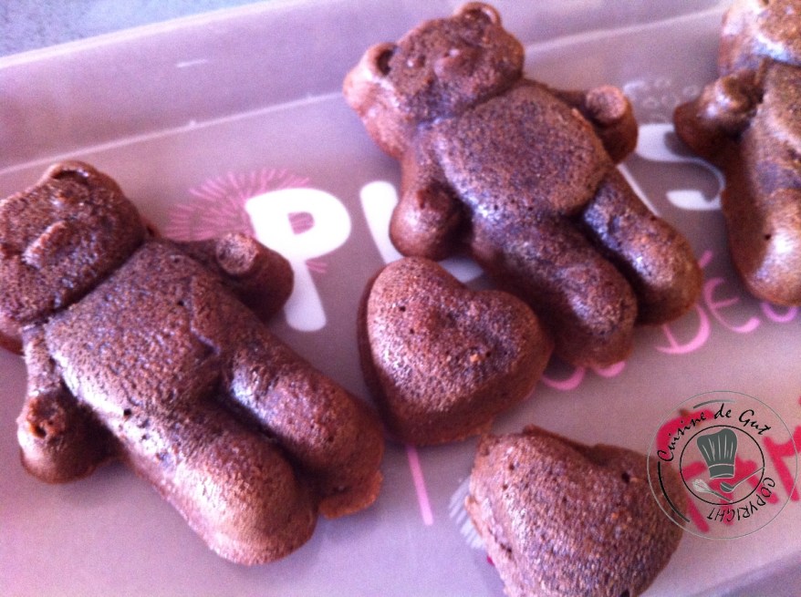 Oursons chocolat plat