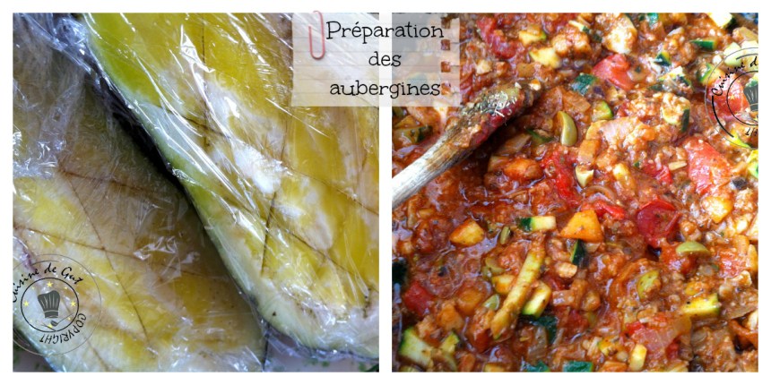 Préparation des Aubergines