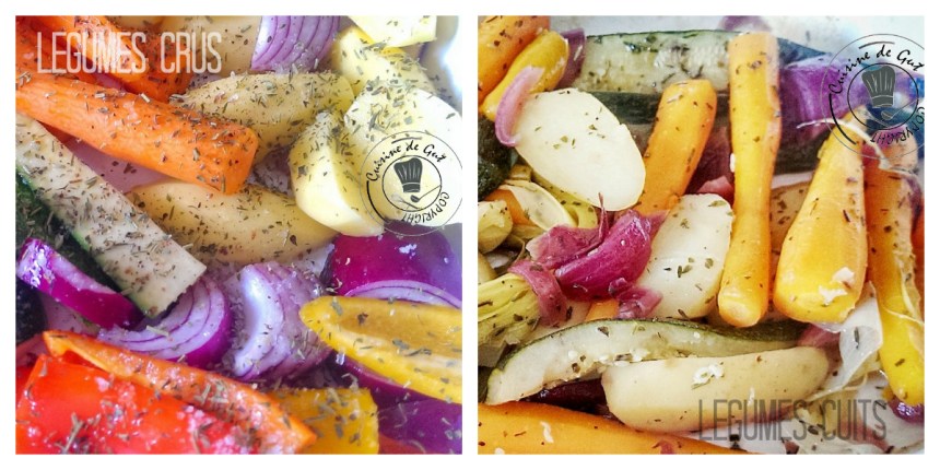 Cabillaud et ses légumes au four