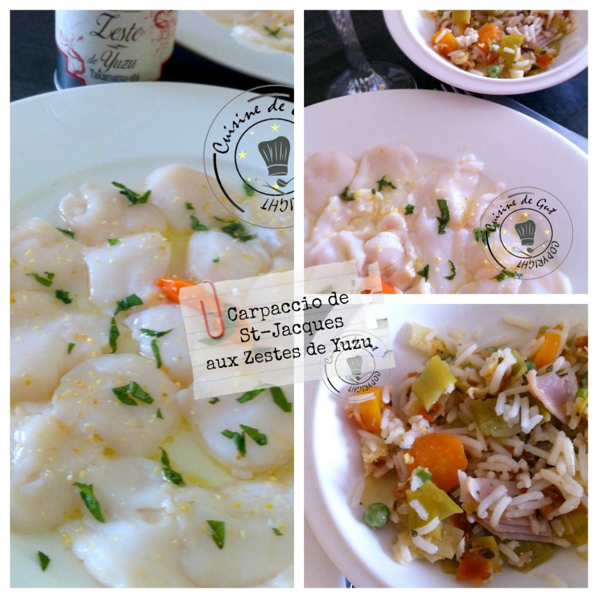 Carpaccio de st-jacques Collage