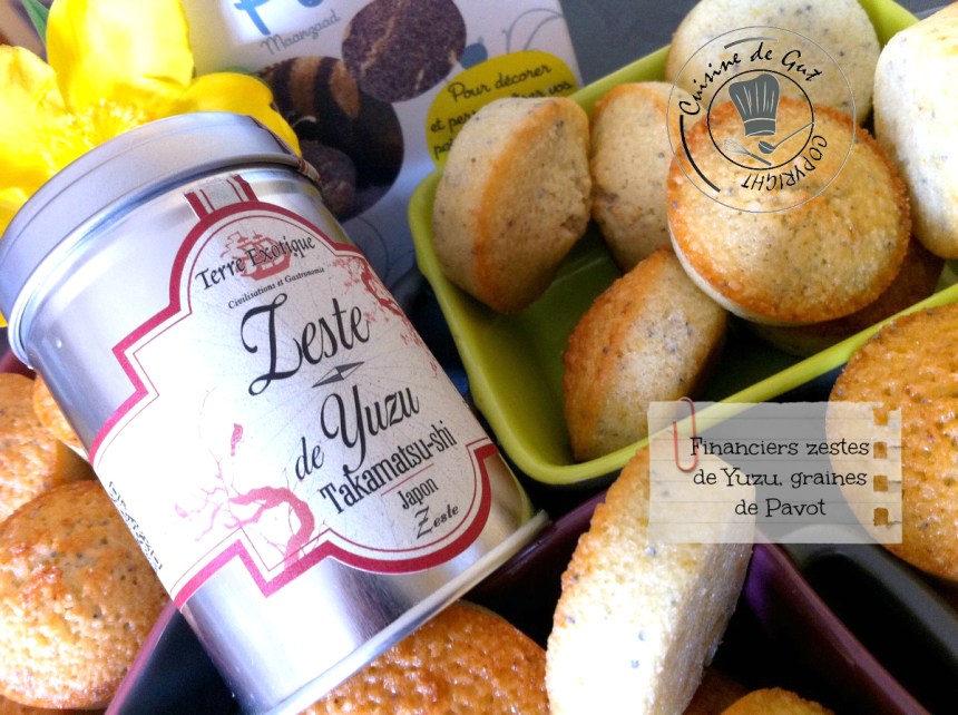 Financiers zestes de Yuzu et graines de pavot