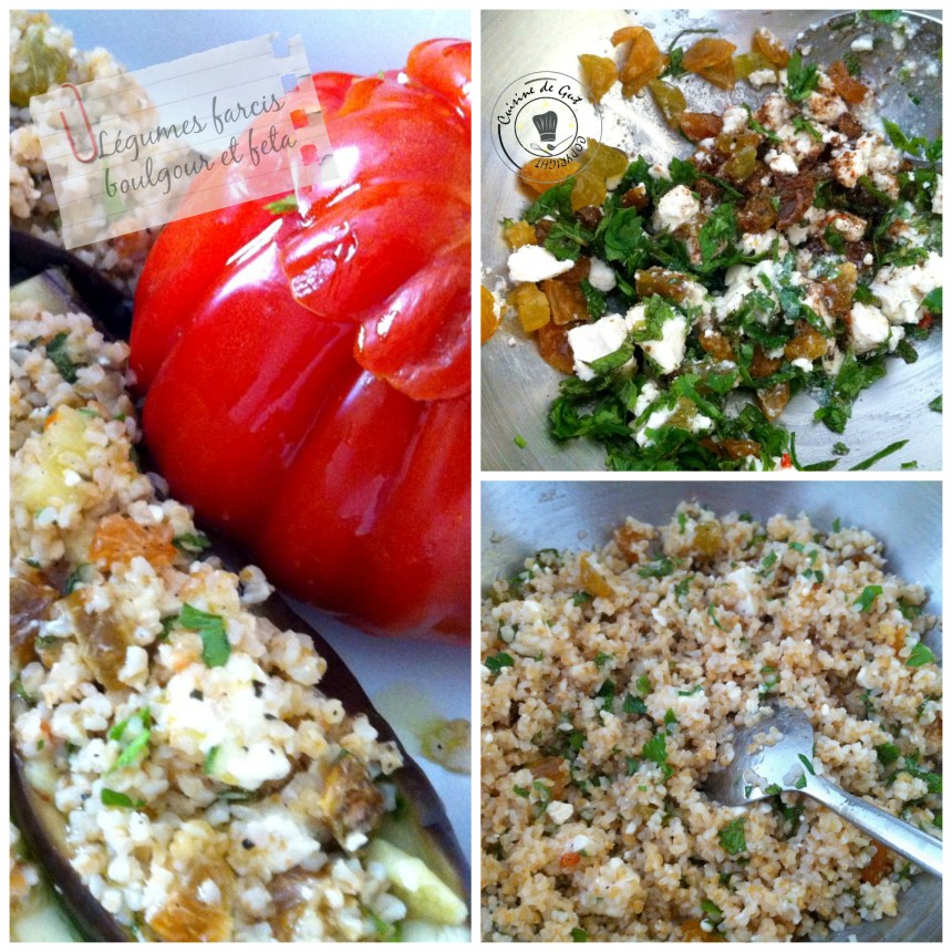 Légumes farcis boulgour feta Collage
