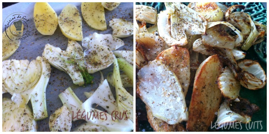 Porc et légumes au four collage