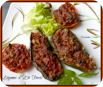Aubergines farcies poisson à la provencale MIE