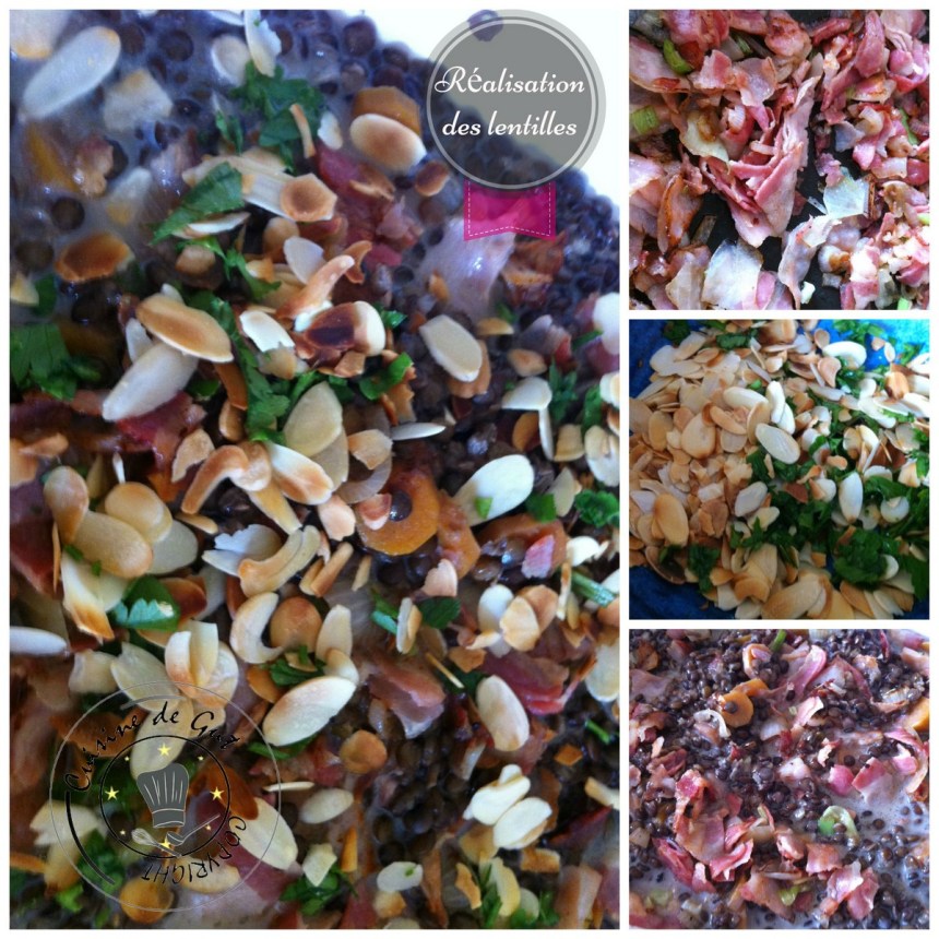 Cabillaud aux lentilles collage