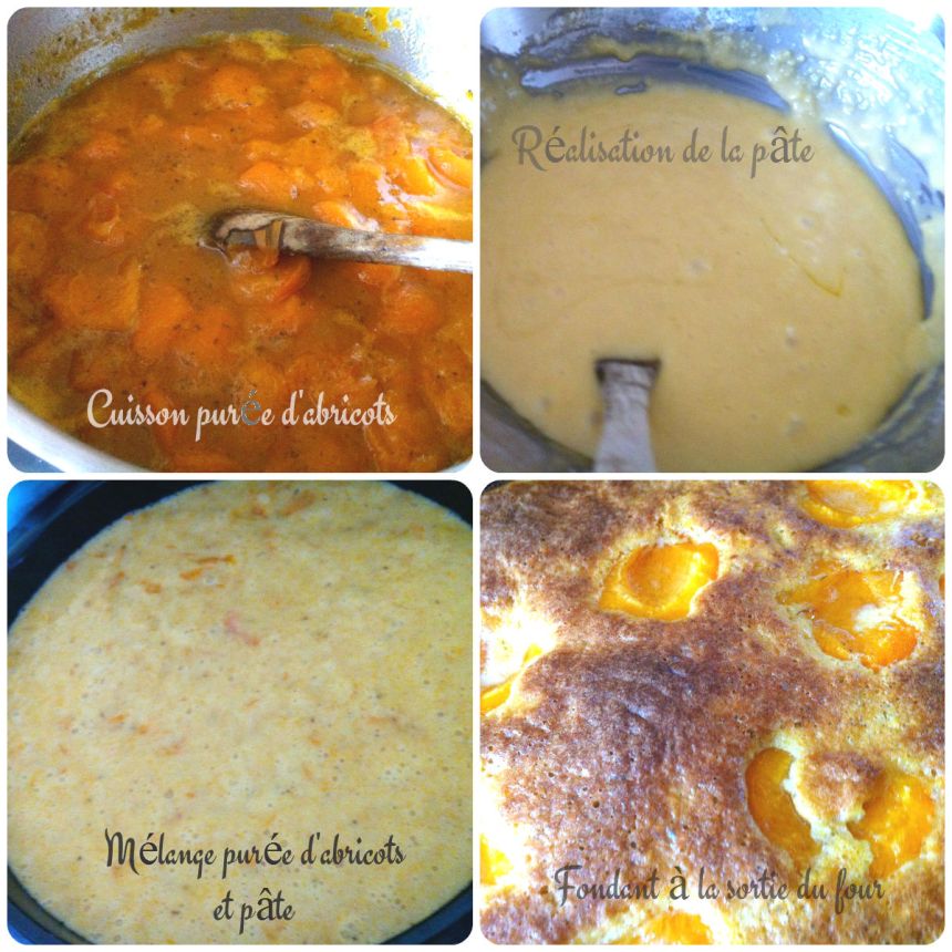 Fondant aux abricots au romarin Collage