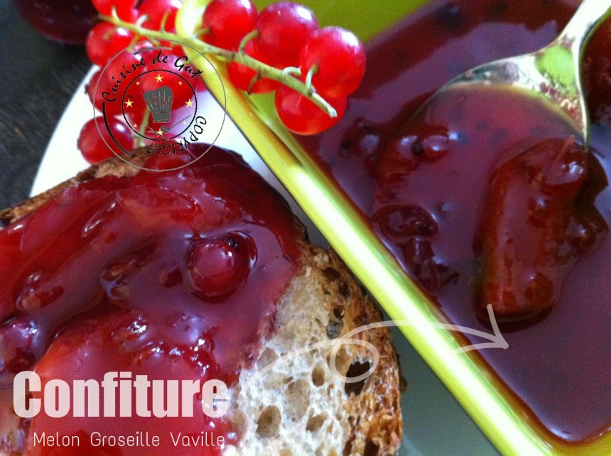Confiture melon groseille vanille