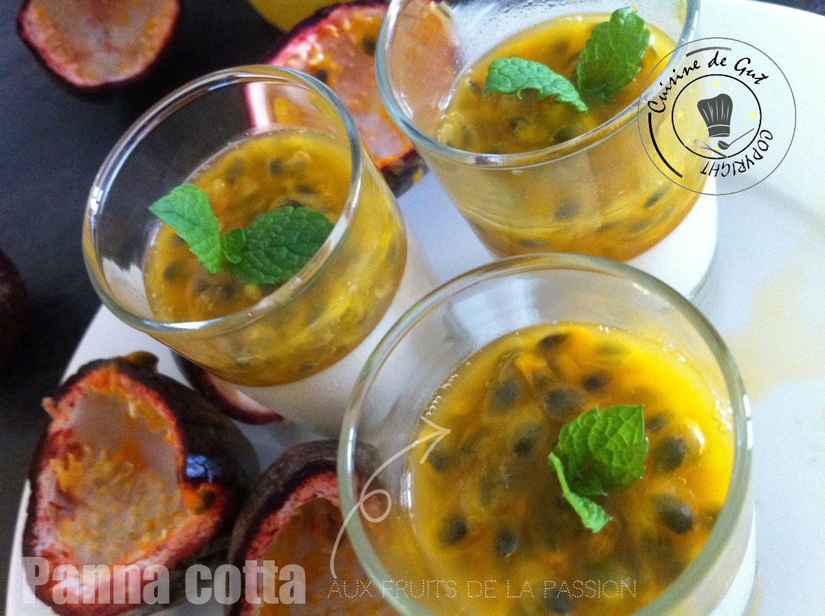 Panna cotta Fruits de la passion en verrines