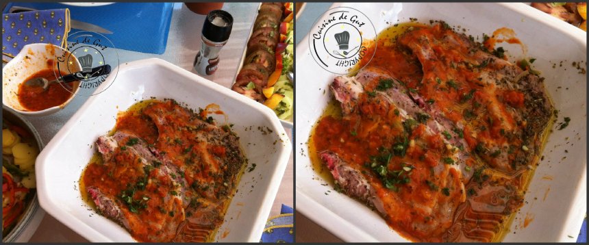 Plancha de Côte de porc à la provençale collage