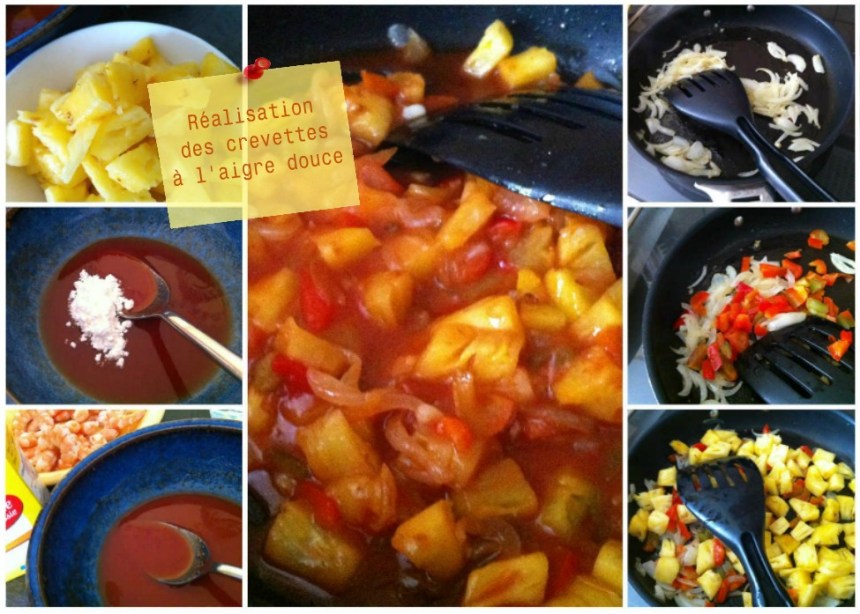 Réalisation des crevettes aigre douce