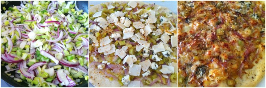 Pizza Poireaux céleri 3 fromages