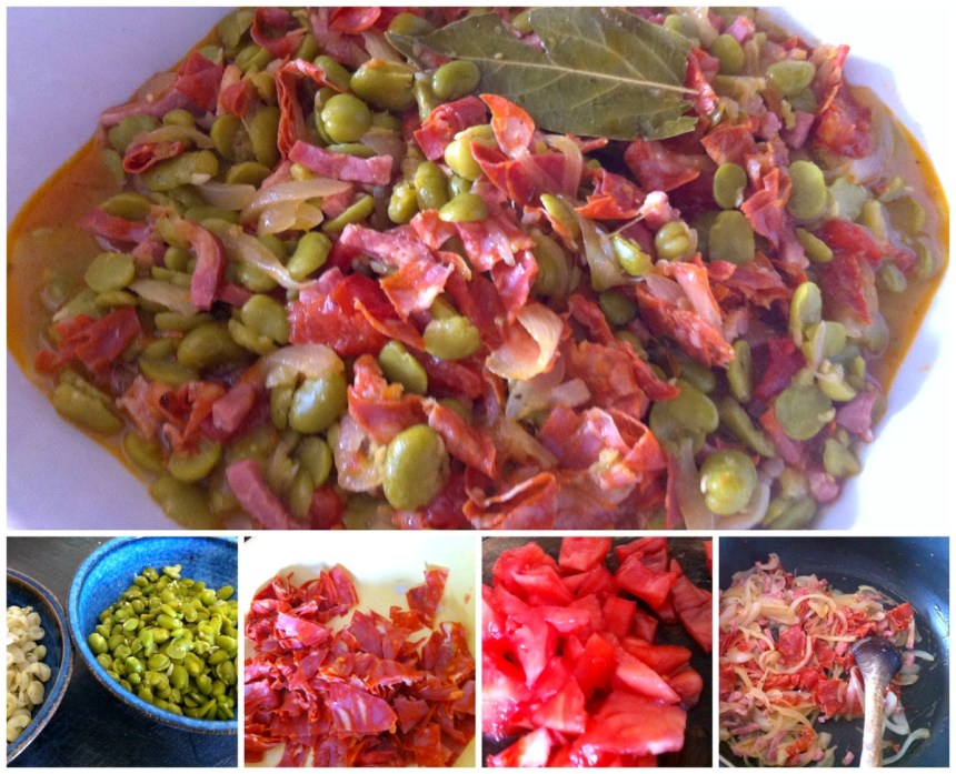 Sardines et fèves préparation fèves