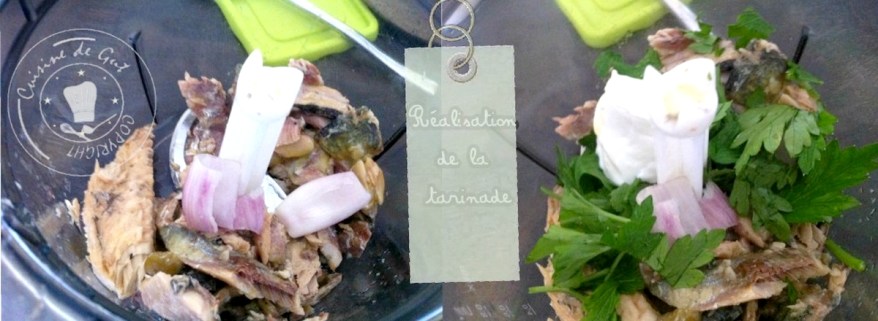 tarttinade de sardines Réalisation