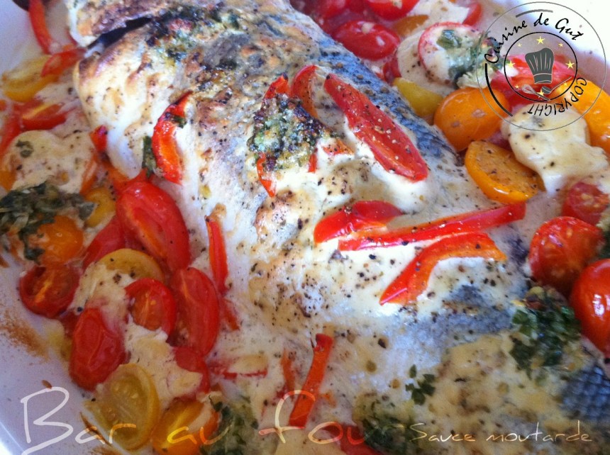 Bar au four sauce moutarde1