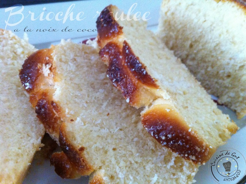 Brioche roulée à la noix de coco Part