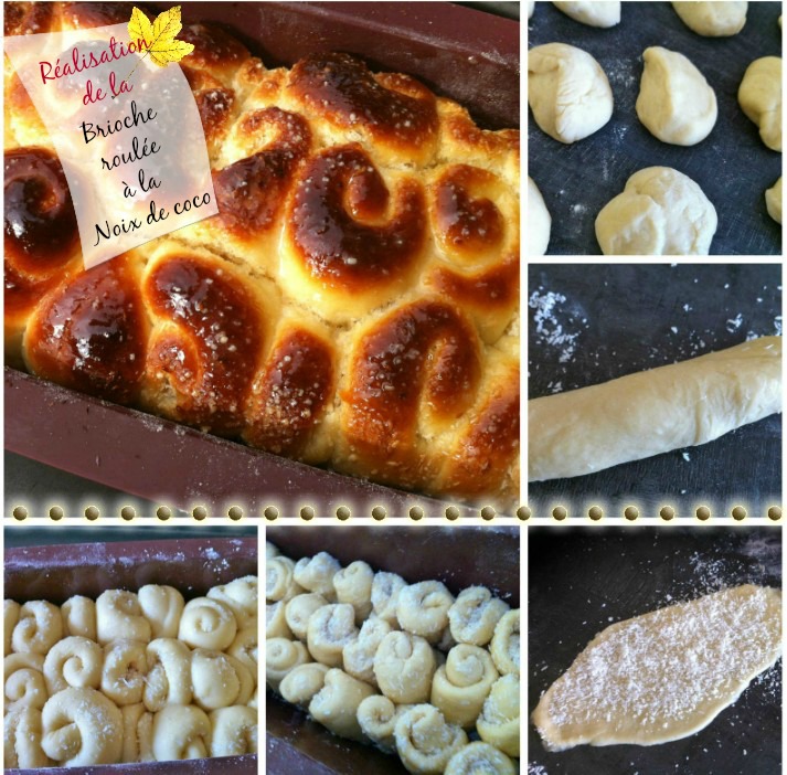 Brioche roulée à la noix de coco