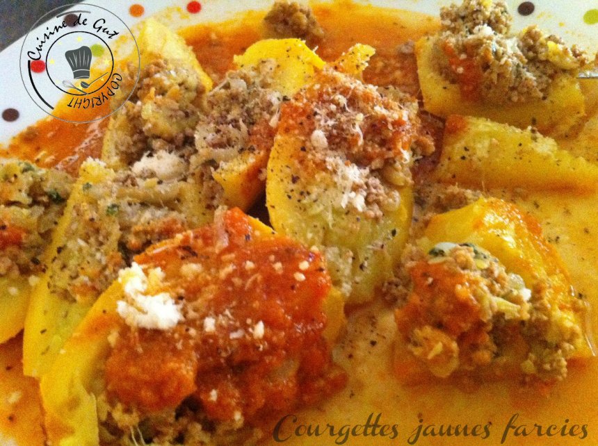 Courgettes jaunes farcies 1