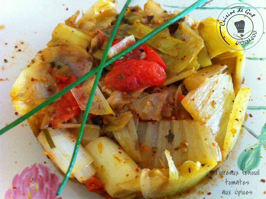 Poireaux fenouil tomates aux épices 1