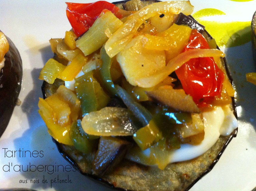 Tartines d'aubergines aux noix de pétoncle1