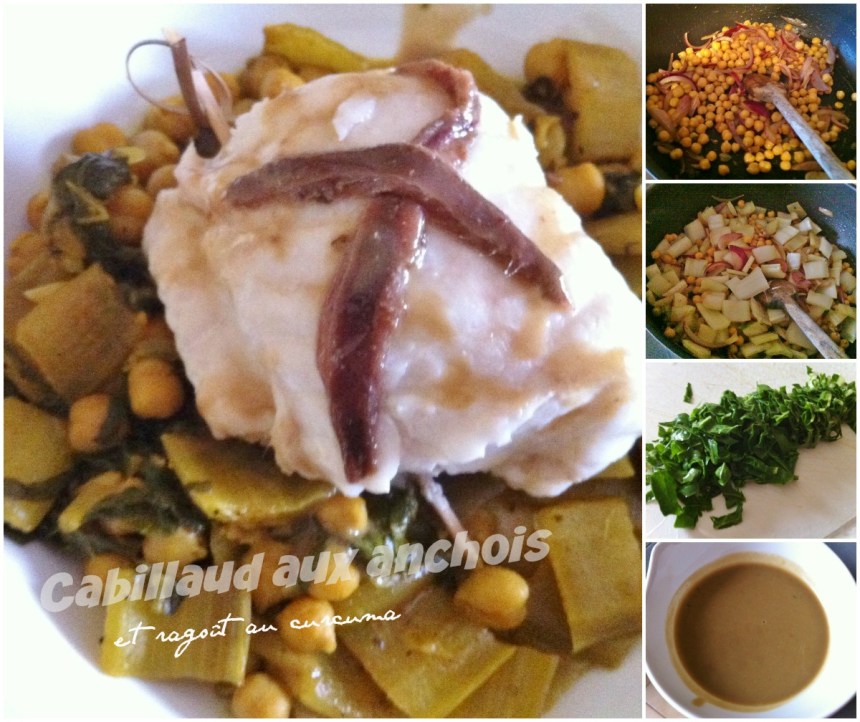 Cabillaud aux anchois et ragoût curcuma 2