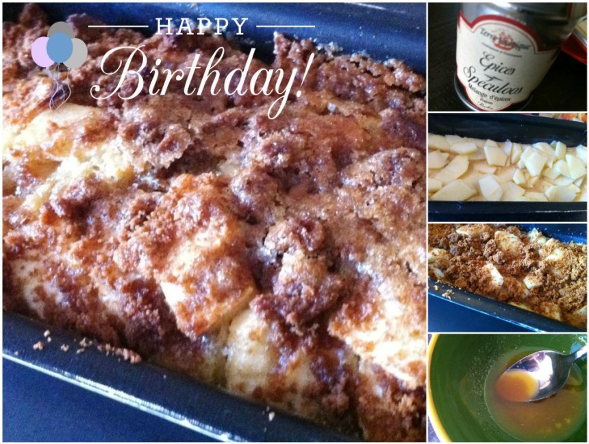 Cake gratiné pommes et spéculoos