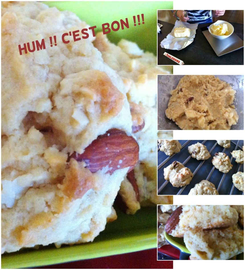 Cookies amandes et Toblerone Blanc2