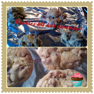 Cookies aux amandes et toblerone blanc par je cuisine quoi ce soir