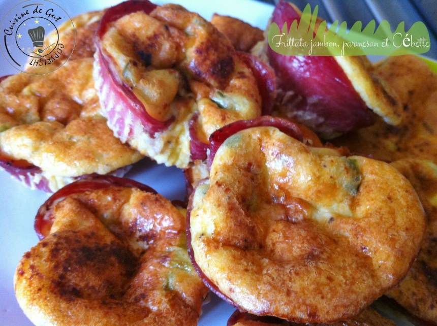 Frittata jambon parmesan et cébette1