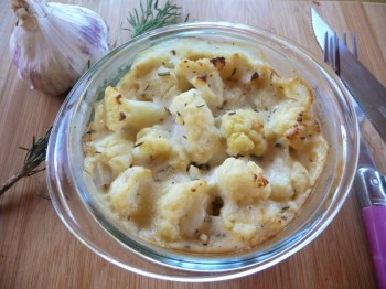 Gratin chou fleur romarin Paruline